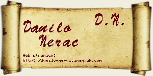Danilo Nerac vizit kartica
